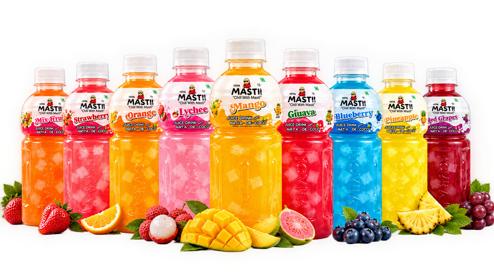 Yovra Mastii nine flavour lineup with fruit